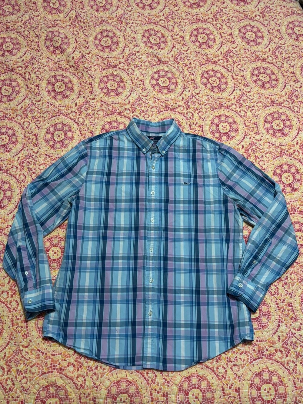 Vineyard Vines Slim Fit Plaid Button Down Shirt - Men's Large